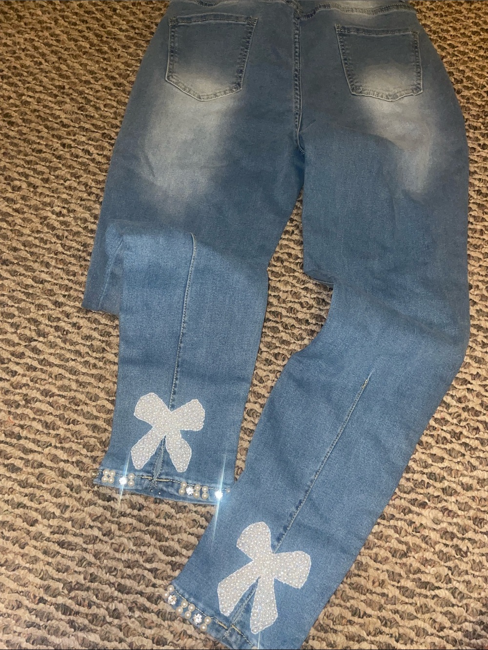 Bedazzled skinny jeans NWOT